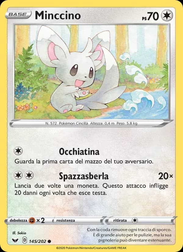 Minccino card in Italian