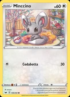 Minccino card in Italian