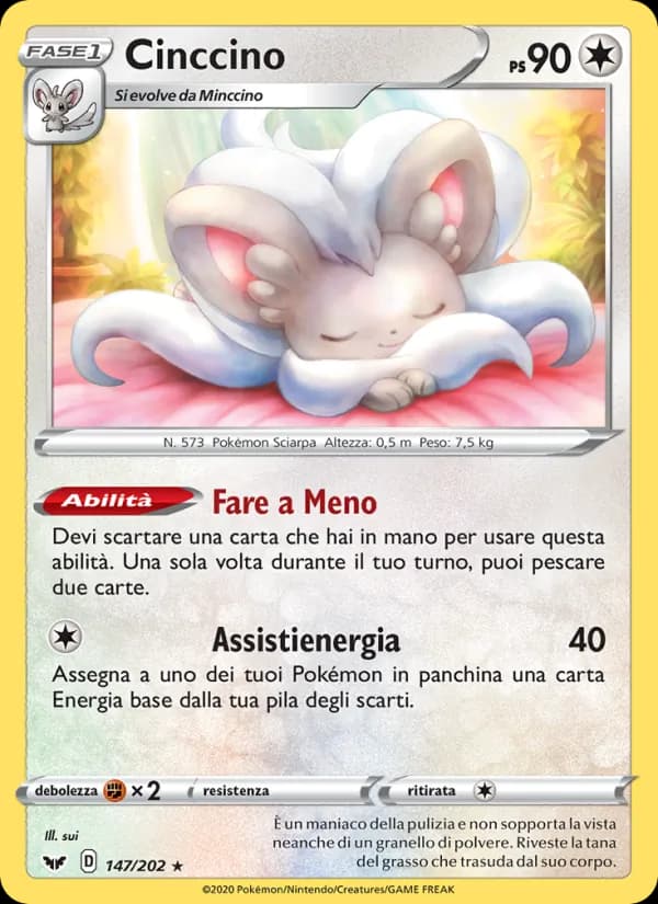 Cinccino card in Italian