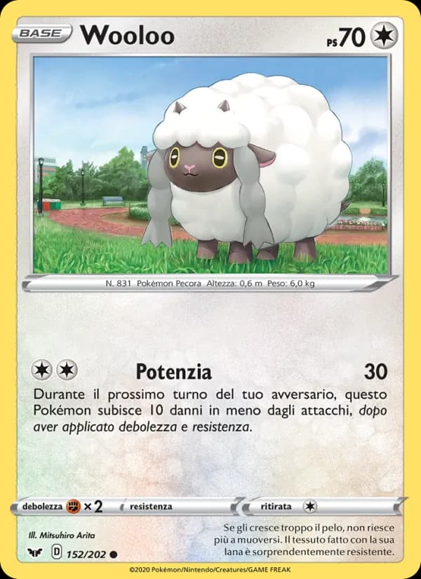 Wooloo card in Italian