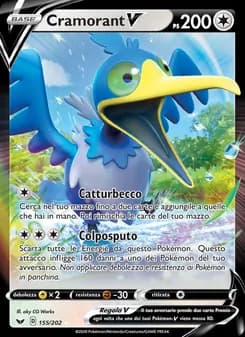 Cramorant V card in Italian