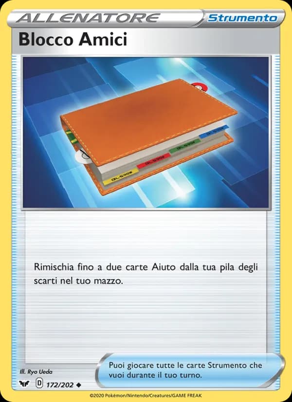 Blocco Amici card in Italian