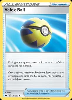 Velox Ball card in Italian