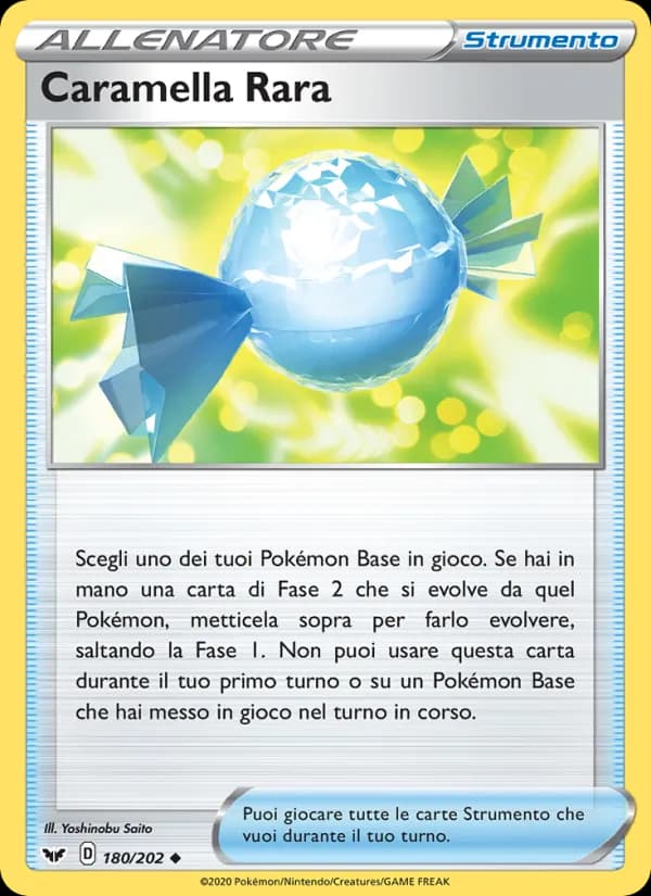 Caramella Rara card in Italian