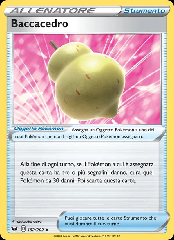 Baccacedro card in Italian
