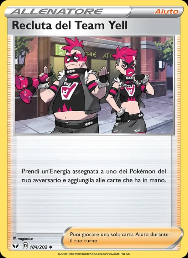 Recluta del Team Yell card in Italian