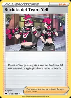 Recluta del Team Yell card in Italian