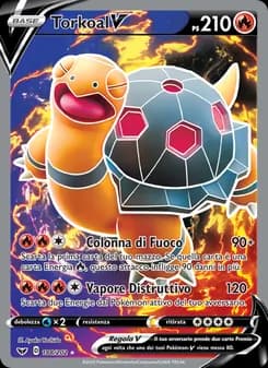 Torkoal V card in Italian