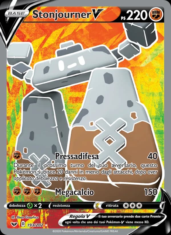Stonjourner V card in Italian