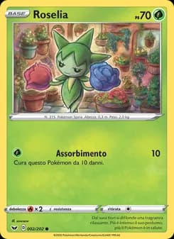 Roselia card in Italian
