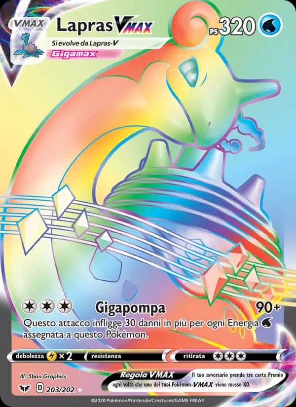 Lapras VMAX card in Italian
