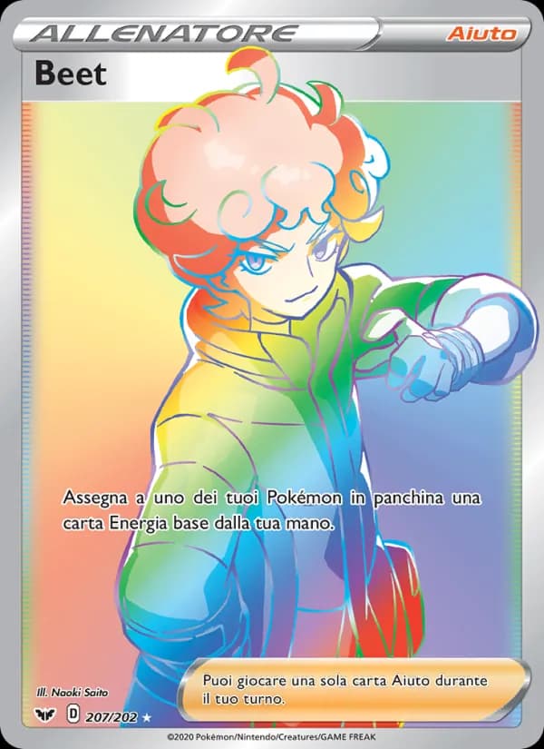 Beet card in Italian