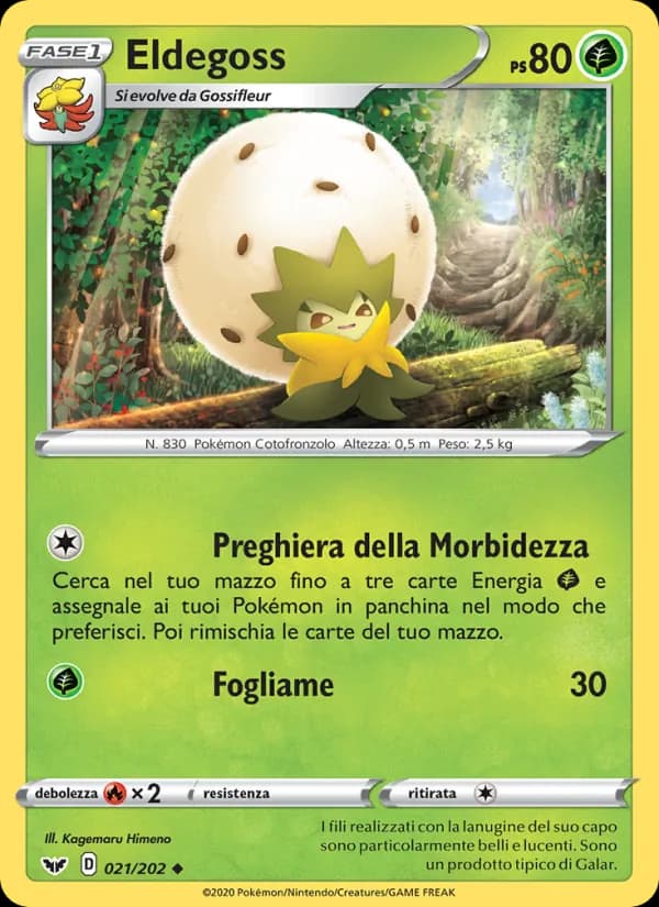 Eldegoss card in Italian