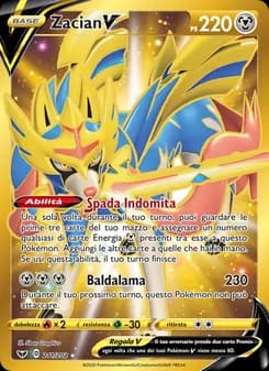 Zacian V card in Italian
