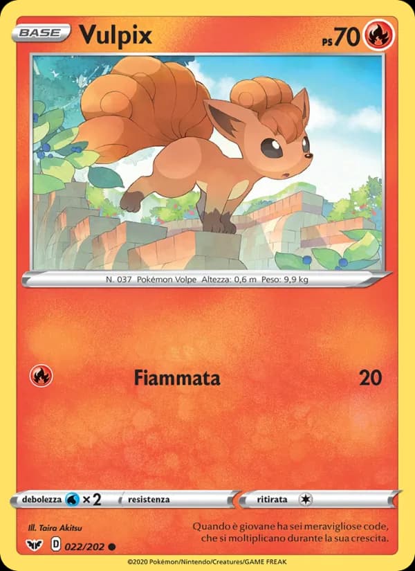 Vulpix card in Italian