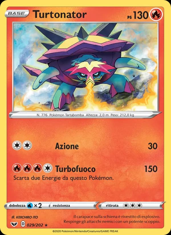 Turtonator card in Italian