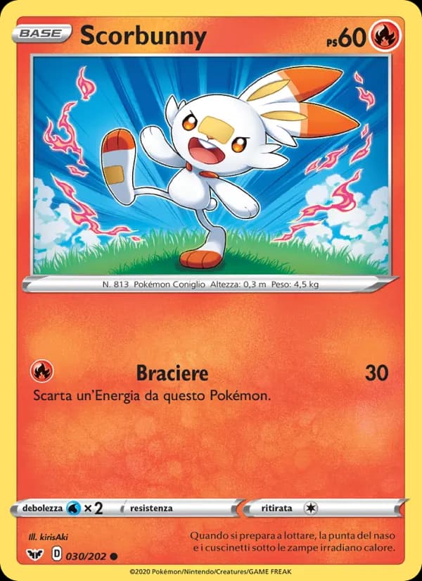 Scorbunny card in Italian
