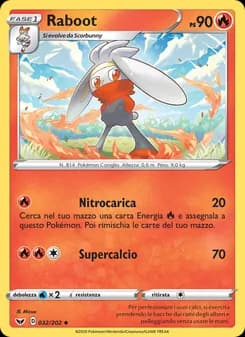 Raboot card in Italian