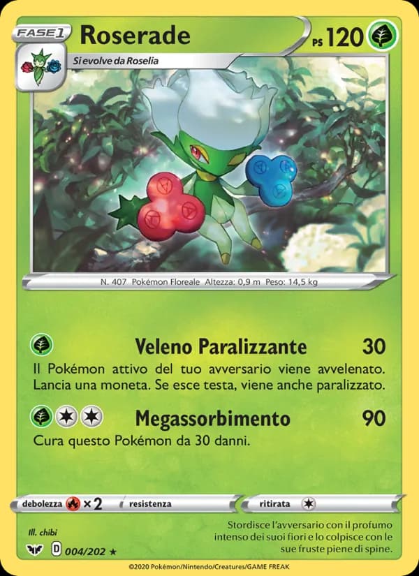 Roserade card in Italian