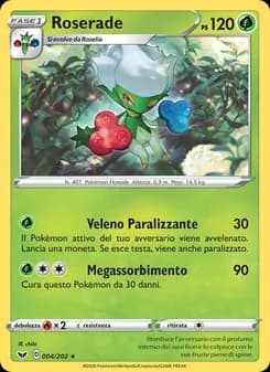 Roserade card in Italian
