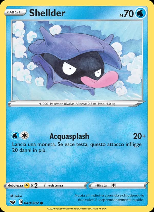Shellder card in Italian
