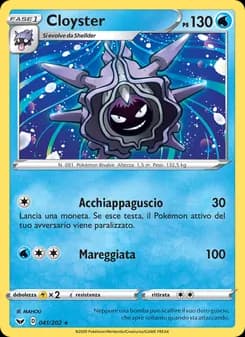 Cloyster card in Italian