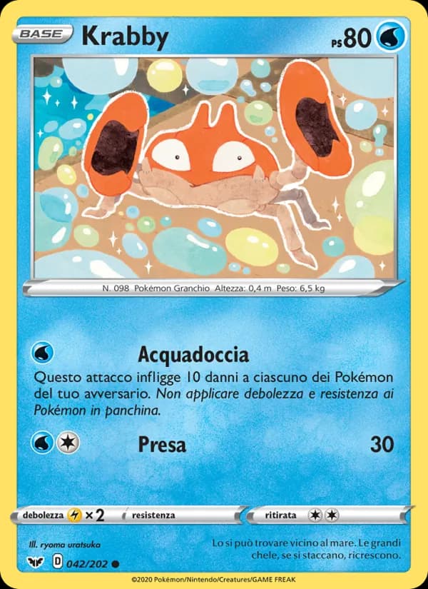 Krabby card in Italian