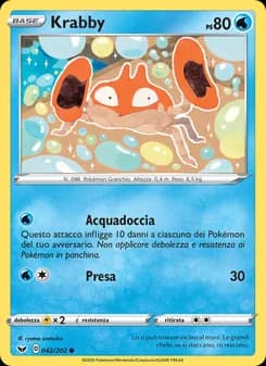 Krabby card in Italian