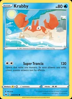 Krabby card in Italian