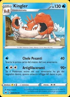 Kingler card in Italian