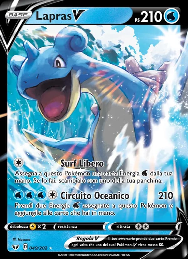 Lapras V card in Italian