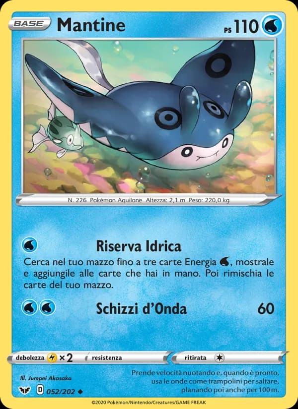 Mantine card in Italian
