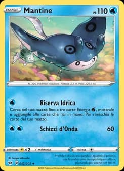 Mantine card in Italian