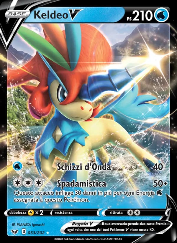 Keldeo V card in Italian