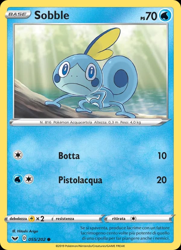 Sobble card in Italian