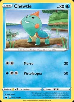 Chewtle card in Italian