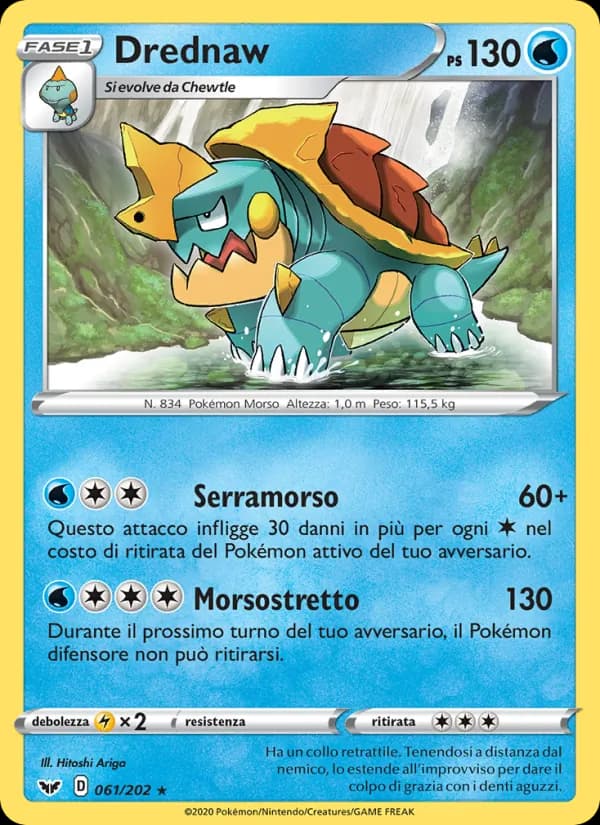 Drednaw card in Italian