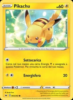 Pikachu card in Italian