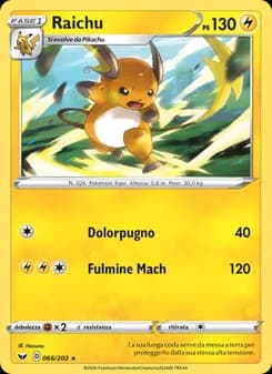 Raichu card in Italian