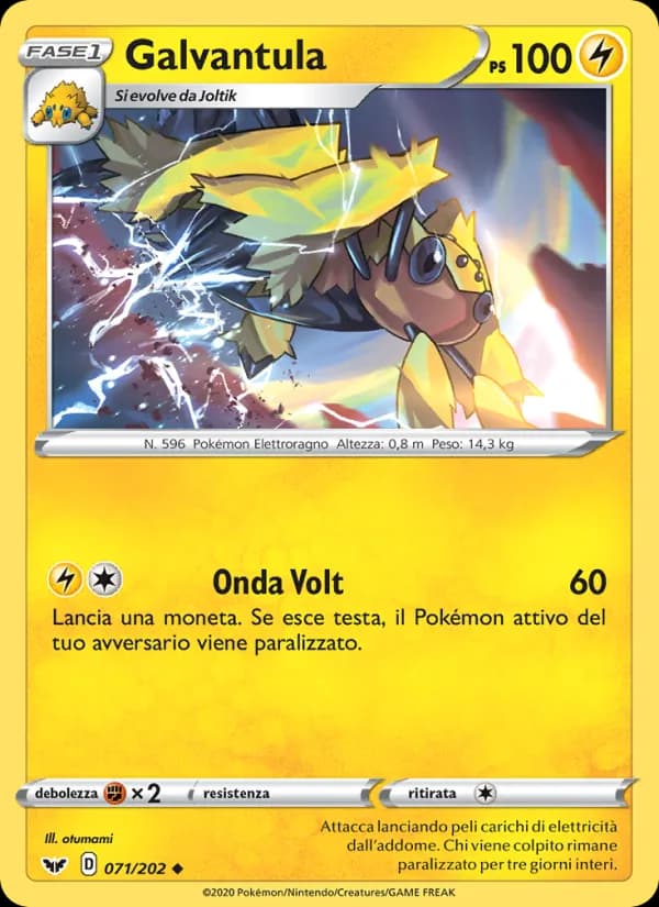 Galvantula card in Italian