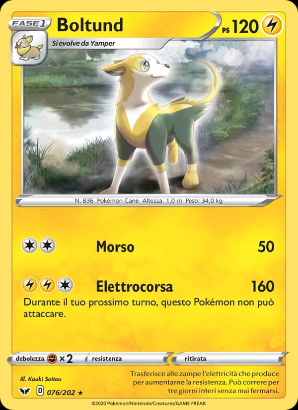Boltund card in Italian