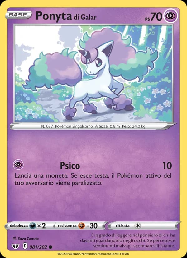 Ponyta di Galar card in Italian