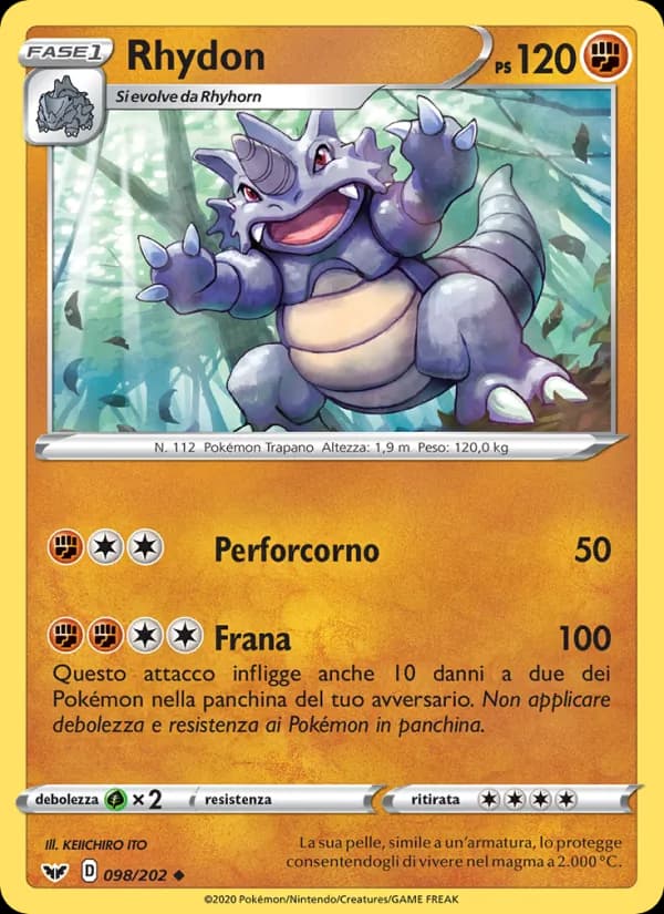 Rhydon card in Italian