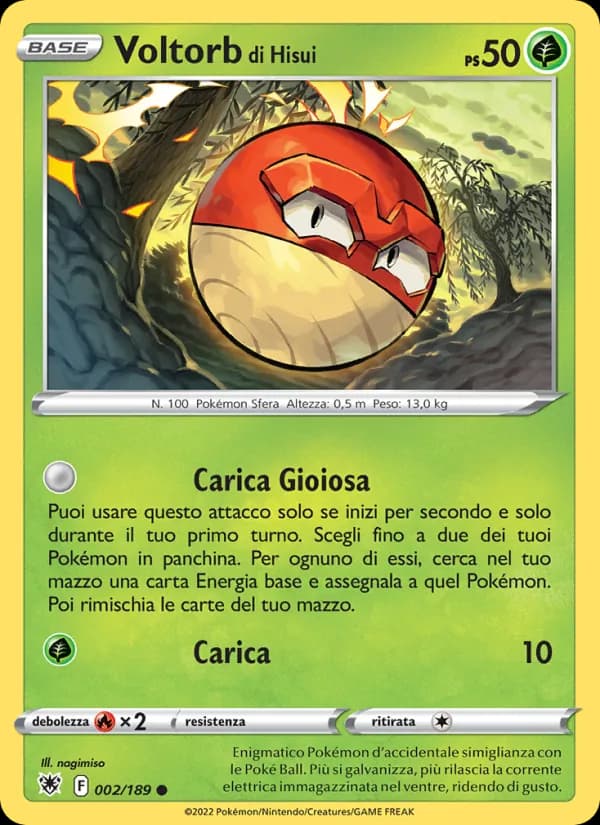 Voltorb di Hisui card in Italian