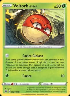 Voltorb di Hisui card in Italian