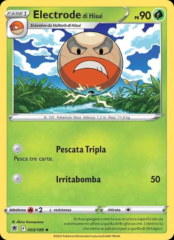 Electrode di Hisui card in Italian