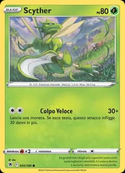 Scyther card in Italian
