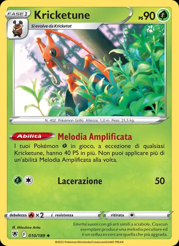 Kricketune card in Italian