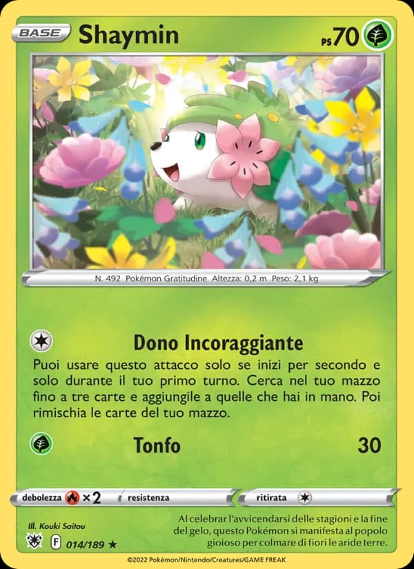 Shaymin card in Italian