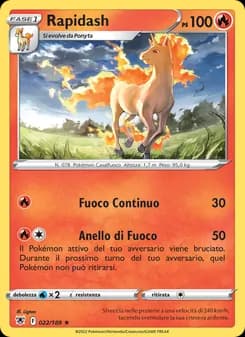 Rapidash card in Italian